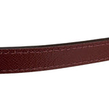 Burberry Burgundy Leather Trim House Check Shoulder Bag