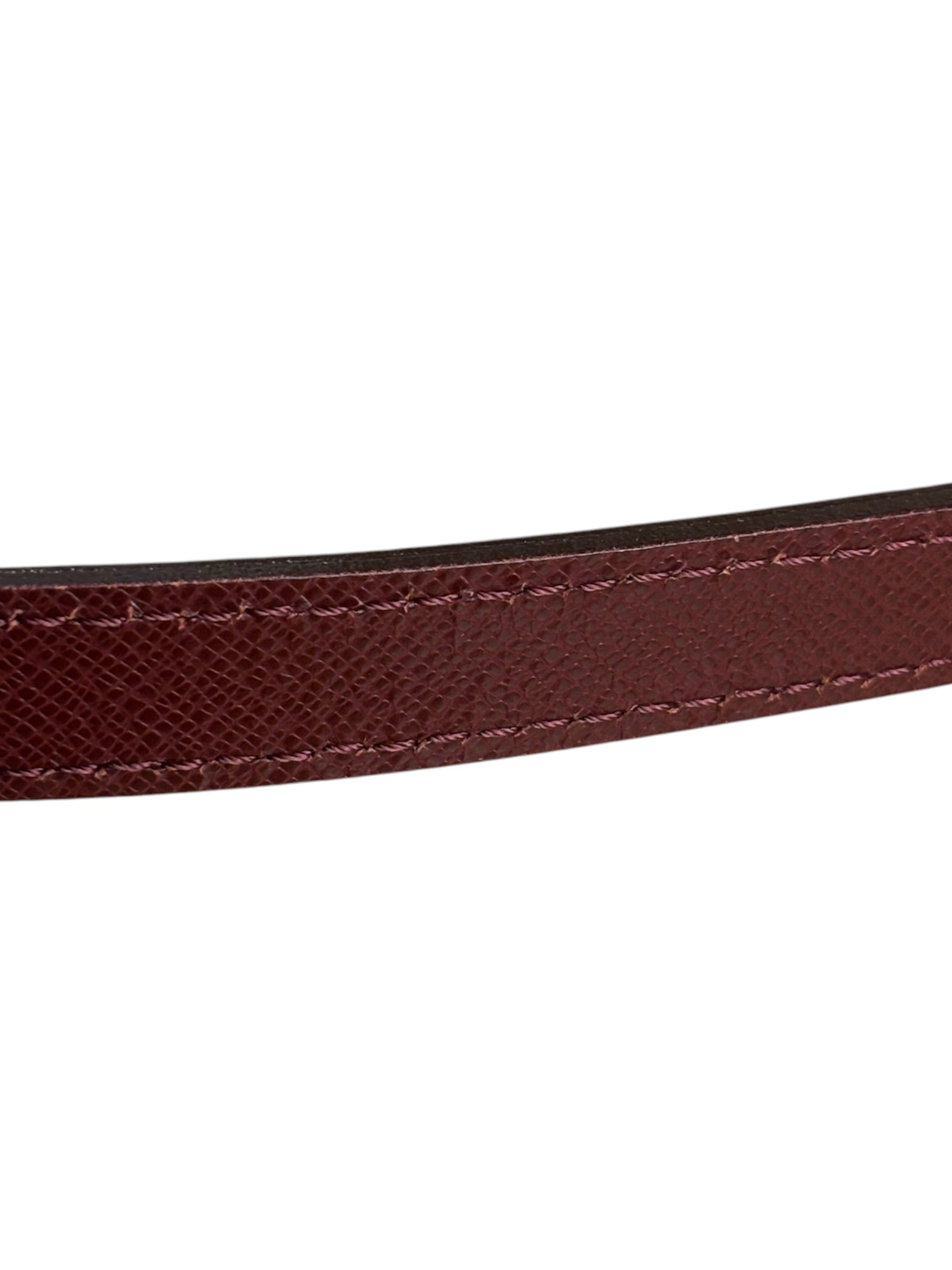 Burberry Burgundy Leather Trim House Check Shoulder Bag