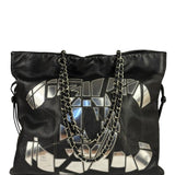 Chanel Black Leather CC Mirrored Mosaic Chain Tote 2008