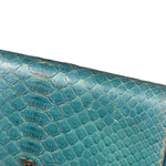 Chanel Turquoise Blue Python Long Wallet 2014