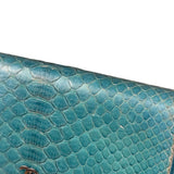 Chanel Turquoise Blue Python Long Wallet 2014