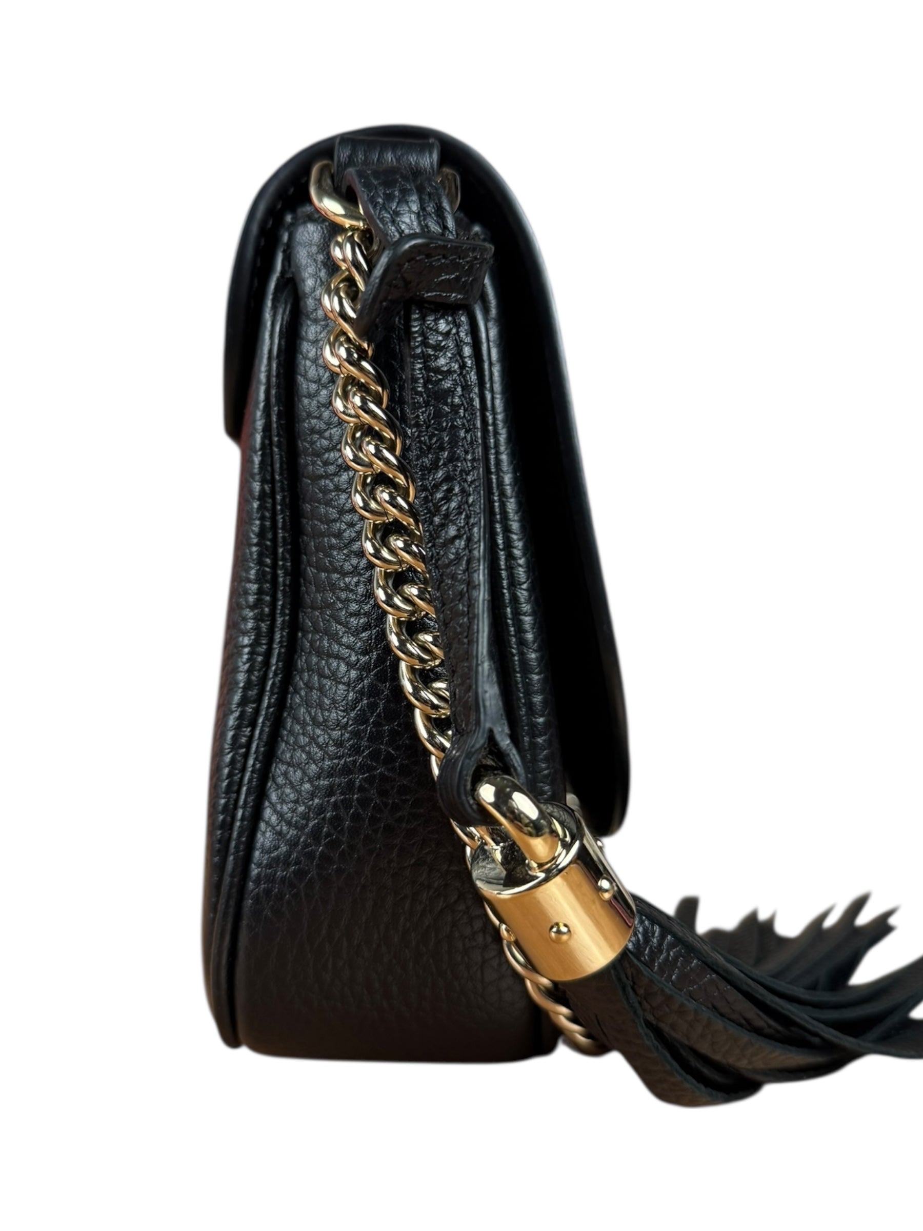 Gucci GG Soho Black Leather Chain Bag