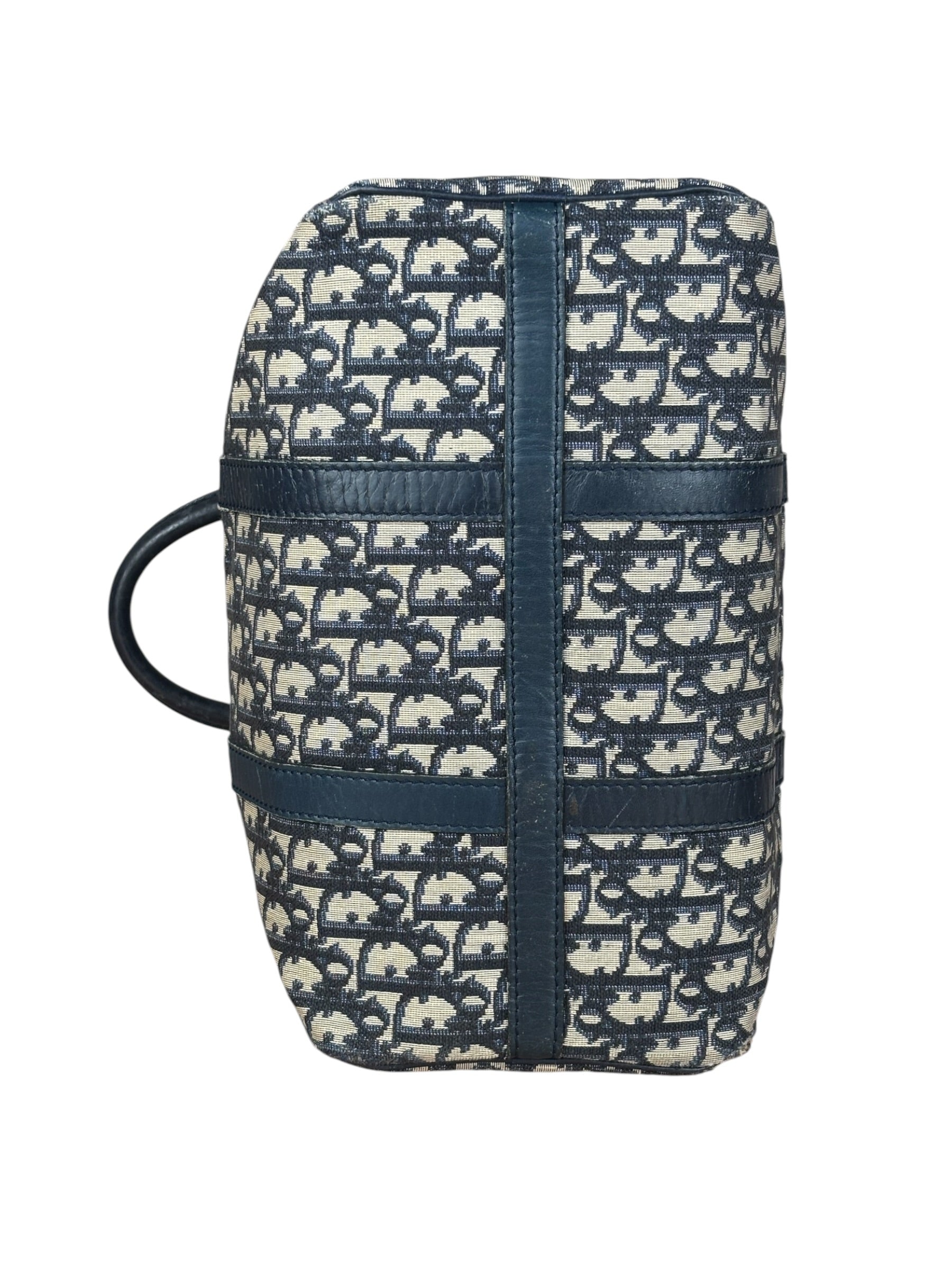 Christian Dior Vintage Navy Trotter Boston Bag