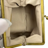 Chloe Metallic Gold Leather Frame Clutch