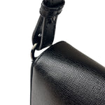 Off-White Black/White Leather Binder Clip Crossbody Bag