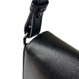 Off-White Black/White Leather Binder Clip Crossbody Bag
