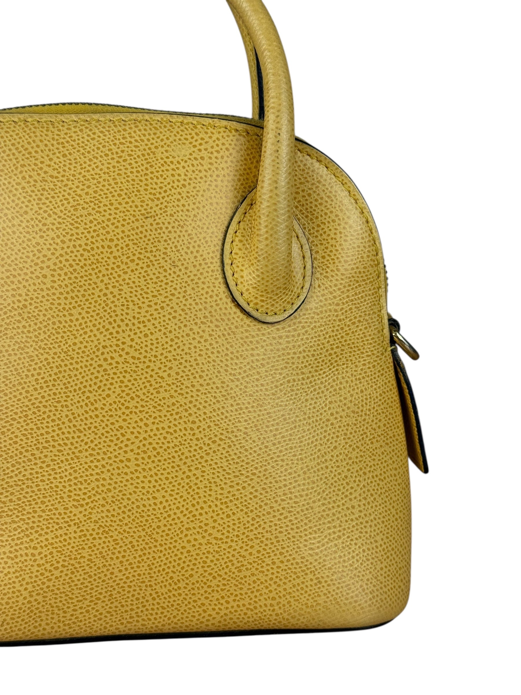 Celine Yellow Leather Dome 2Way Handbag