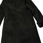 Vintage Black Fur Lined Suede Long Coat