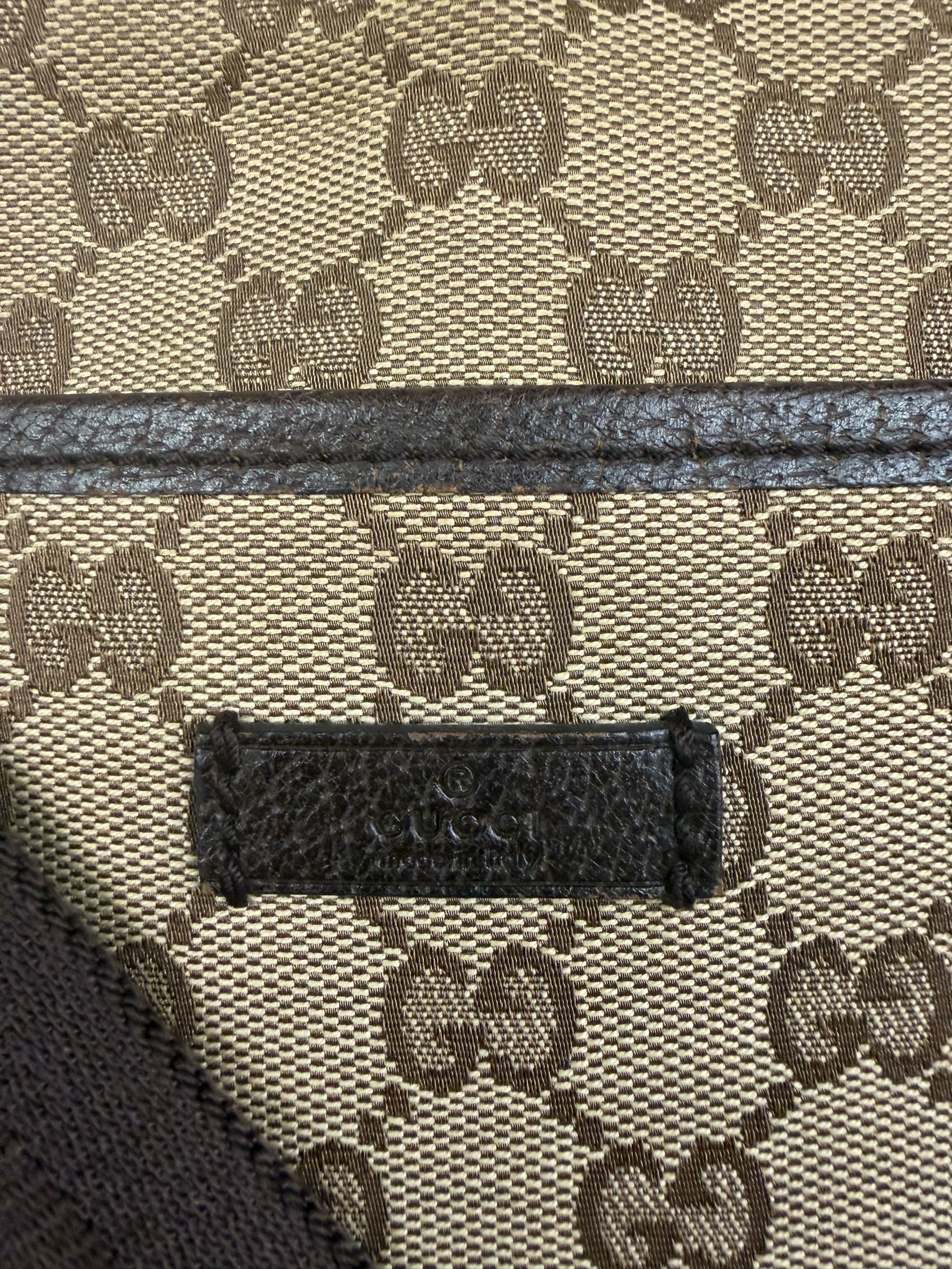 Gucci GG Vintage Beige/Brown Canvas Crossbody Bag