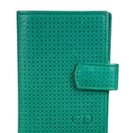 Christian Dior Vintage Grey Leather Card Holder