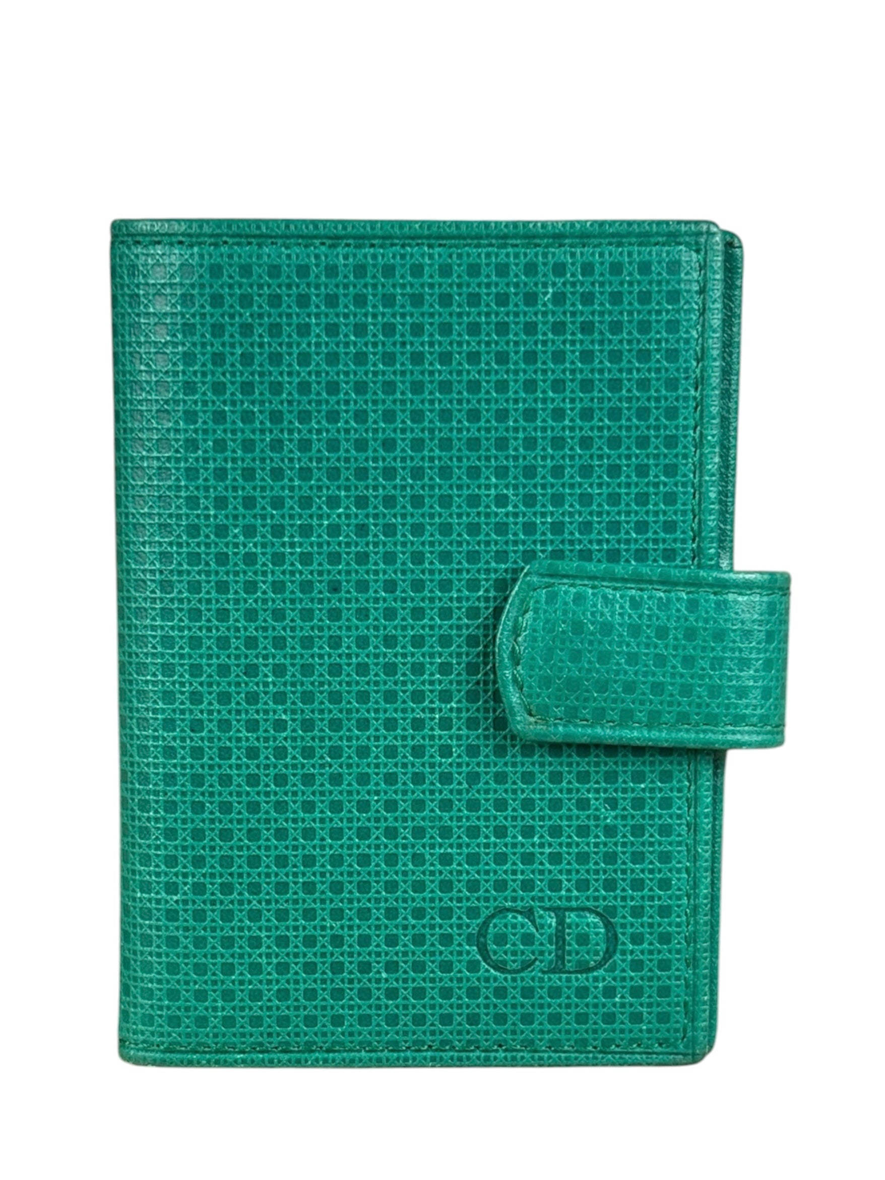 Christian Dior Vintage Grey Leather Card Holder