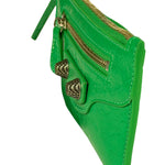 Balenciaga Green Leather Le Cagole Coin/Card Holder