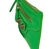 Balenciaga Green Leather Le Cagole Coin/Card Holder