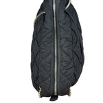 Chanel Black Quilted Satin Chain Shoulder Bag 2008