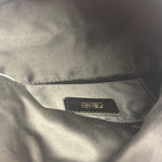 Fendi Shiny Black Suede Small Baguette