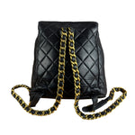 Chanel Black Quilted CC Duma Leather Backpack '97
