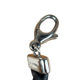 Gucci Black Braided Leather Horsebit Bracelet