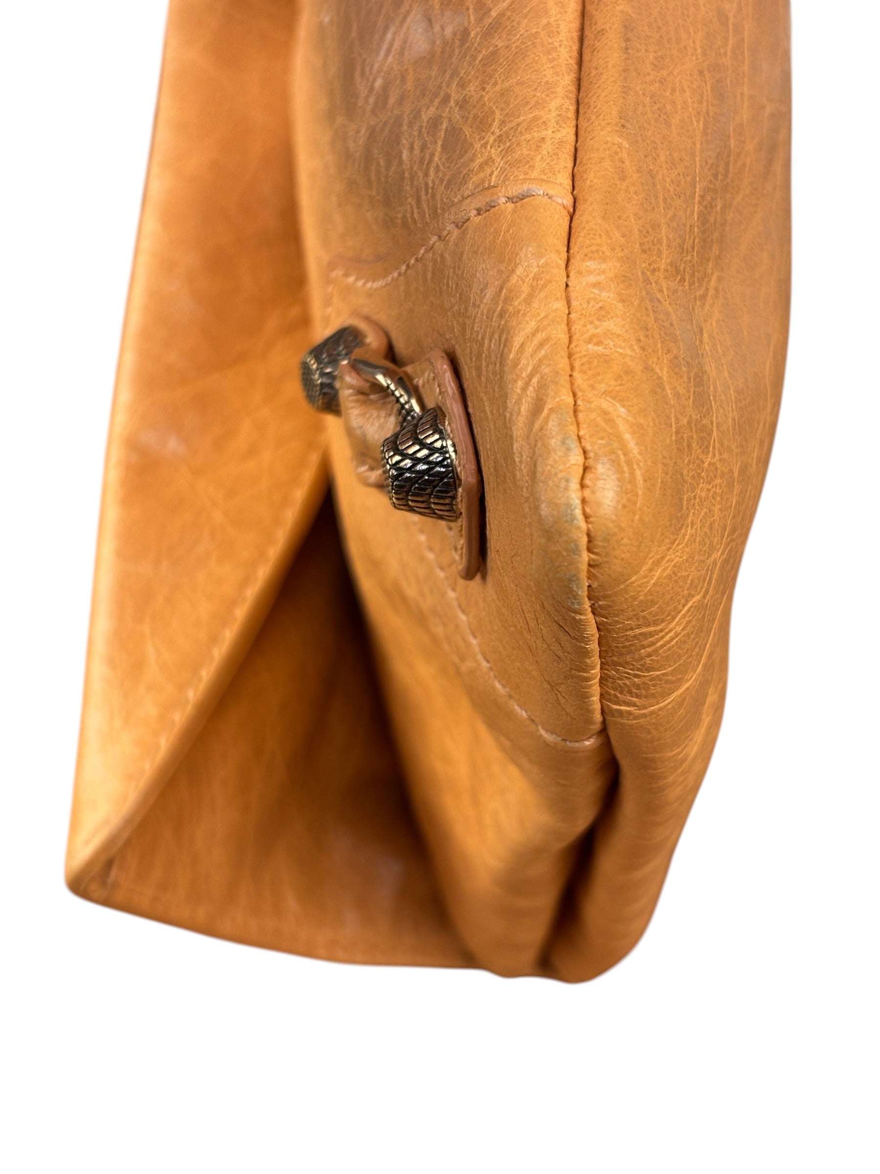 Balenciaga Peach Leather Le City Clutch