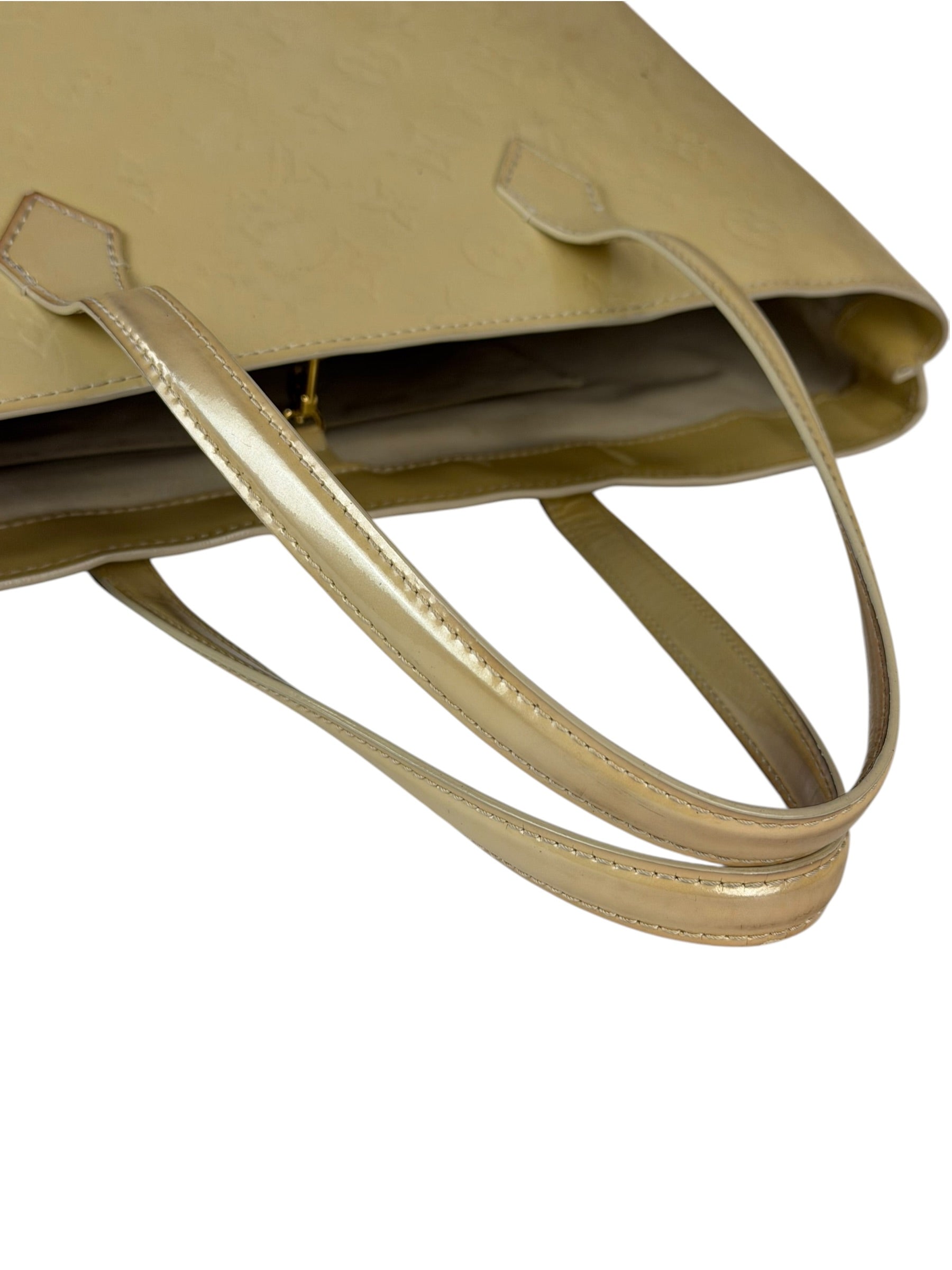Louis Vuitton Yellow Vernis Wilshire Tote MM