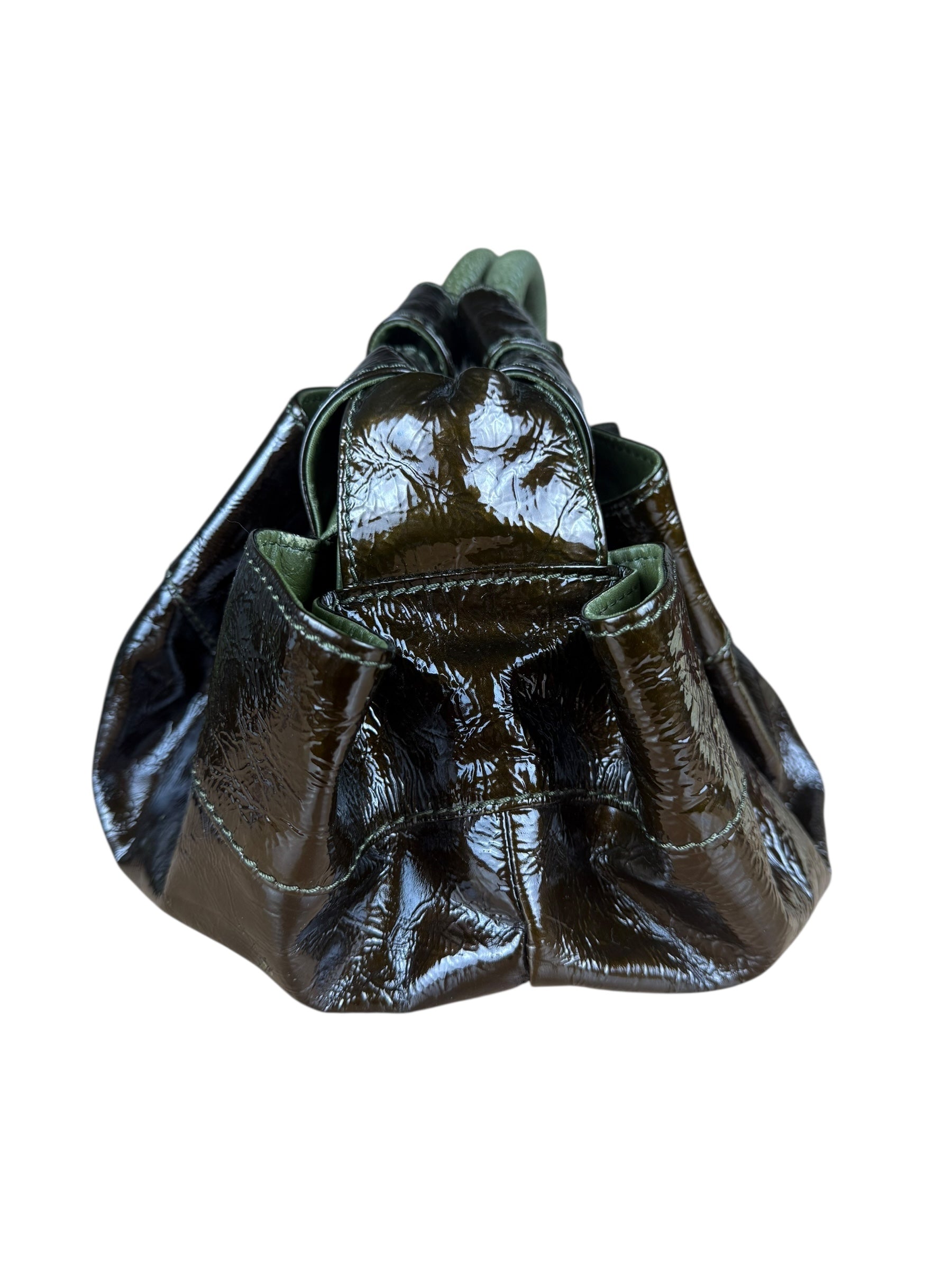 Loewe Vintage Nappa Aire Brown Patent Handbag