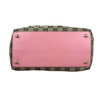 Gucci GG Pink Leather Canvas Eclipse Tote Bag
