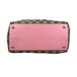 Gucci GG Pink Leather Canvas Eclipse Tote Bag