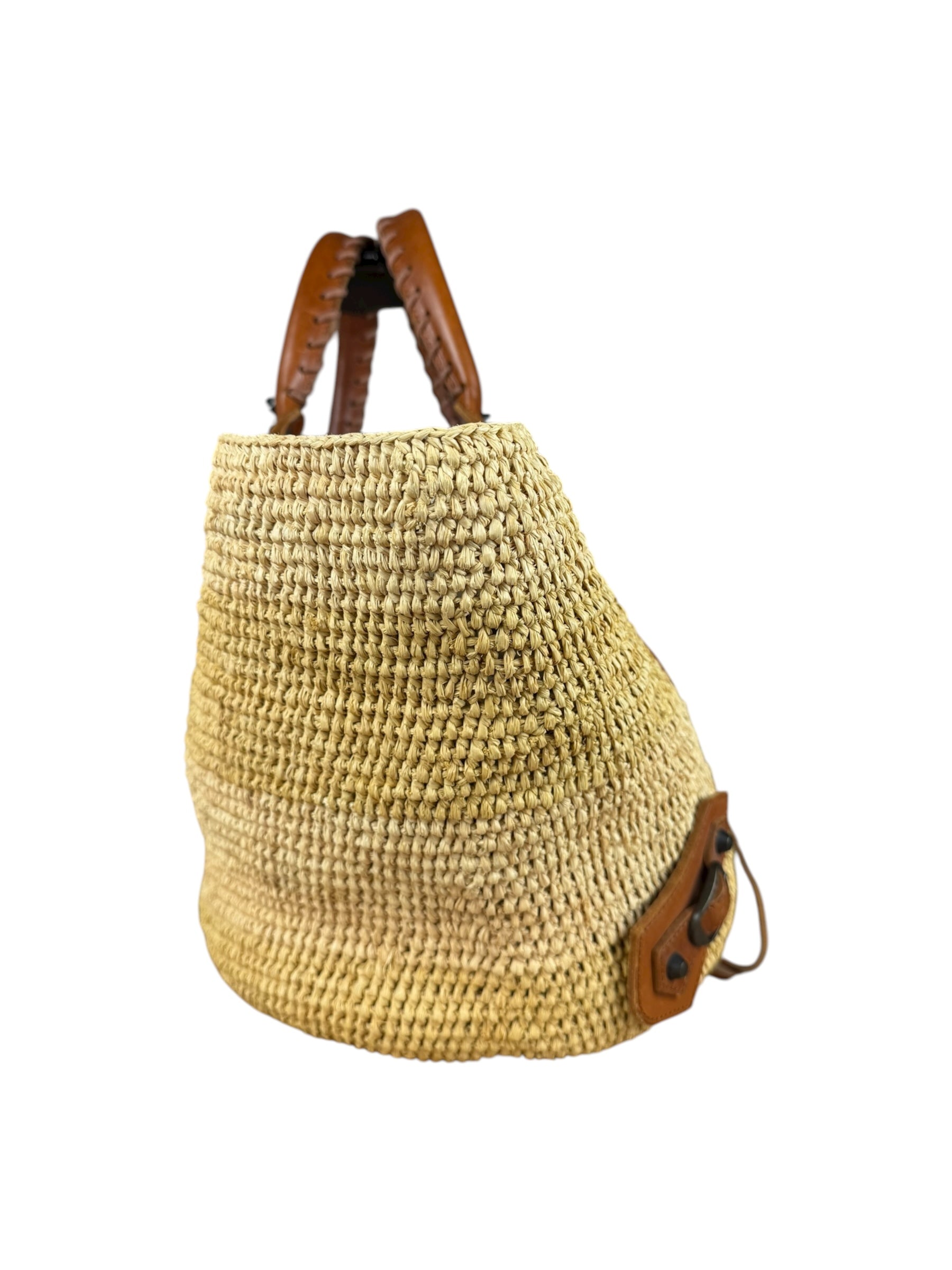 Balenciaga Wicker Tote Bag