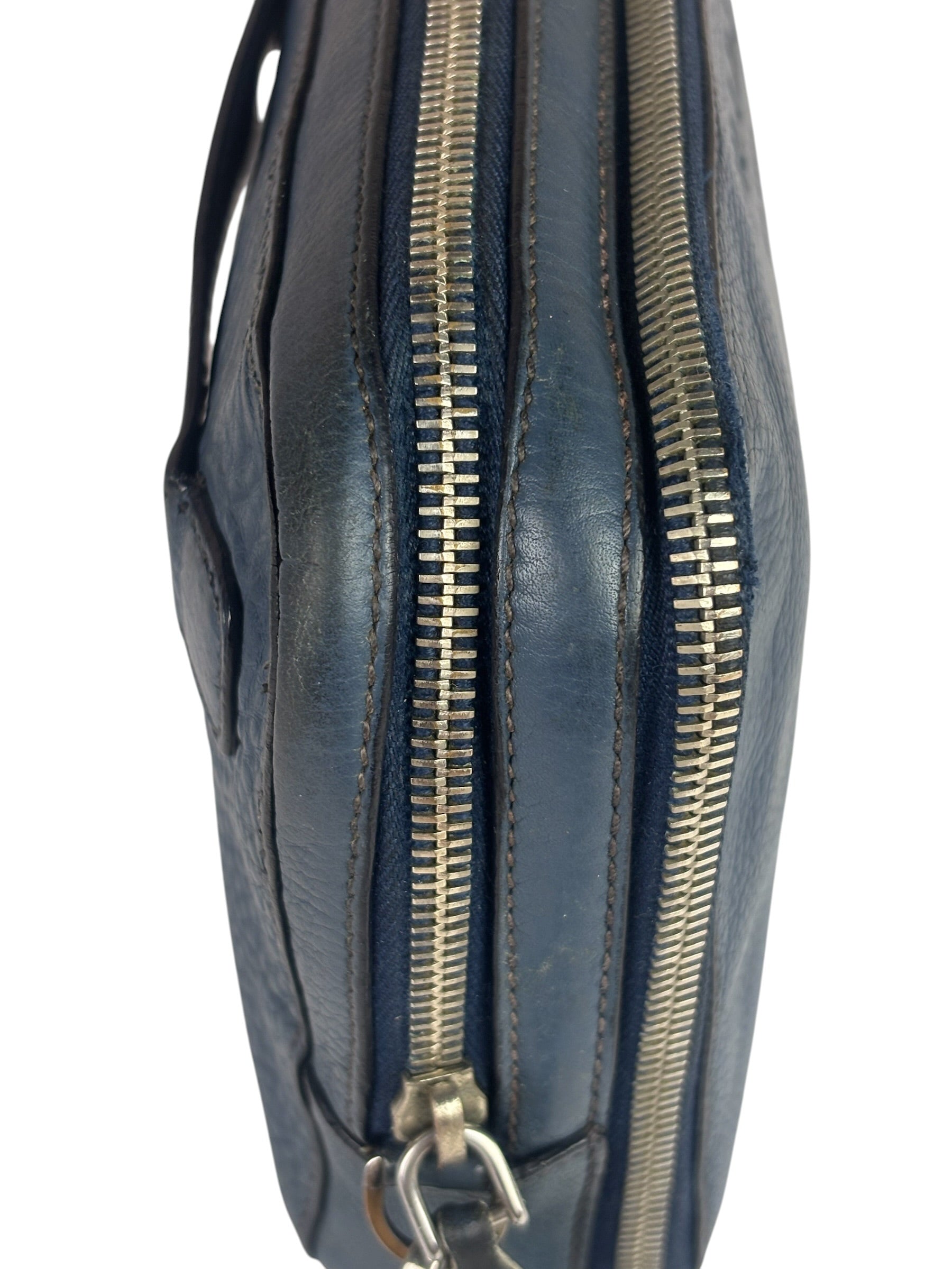 Prada Navy Blue Leather Camera Bag