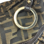 Fendi Vintage Dark Brown Zucca Chef Hobo Bag
