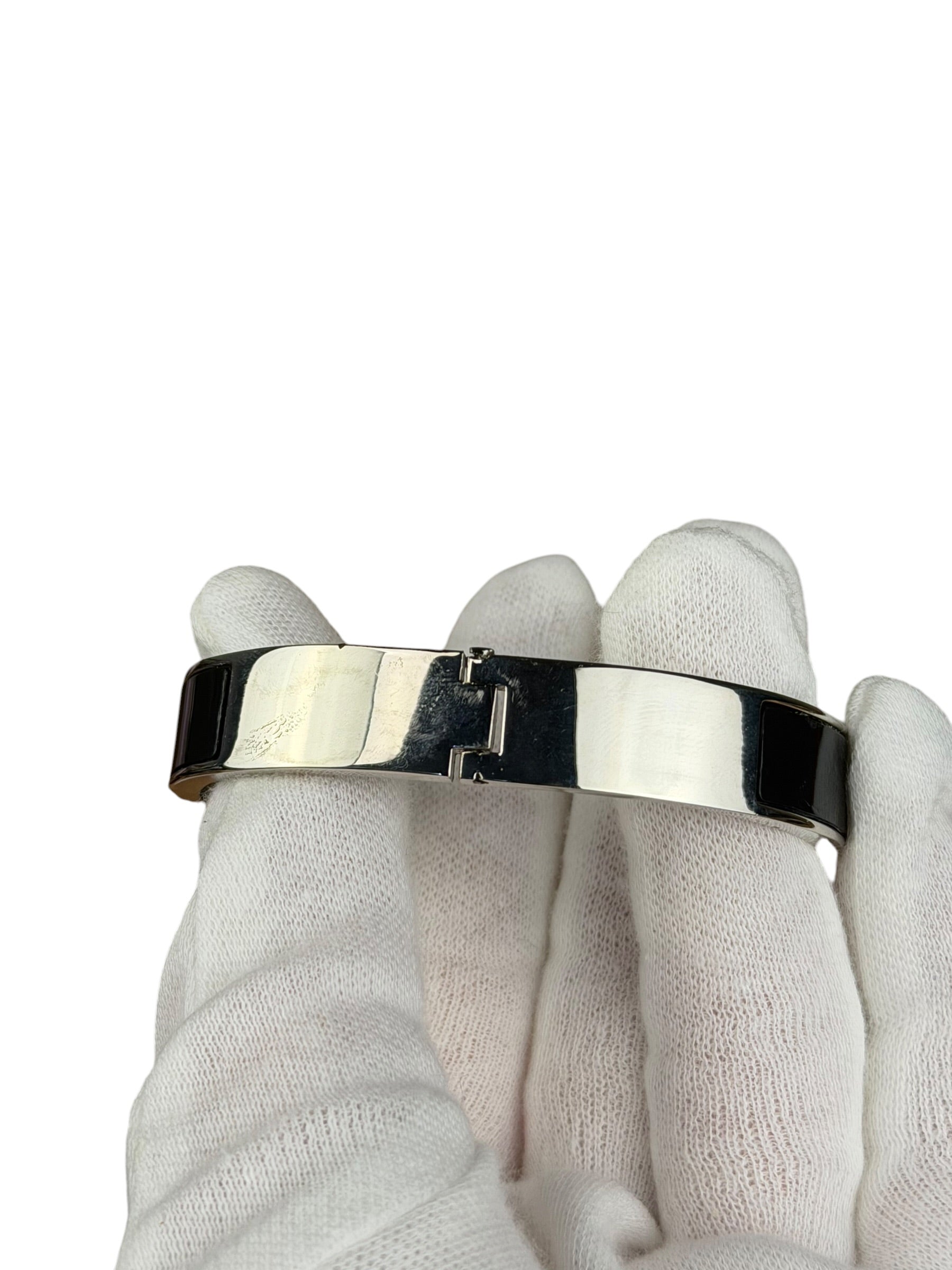 Hermes H Black/Palladium Clic Bracelet