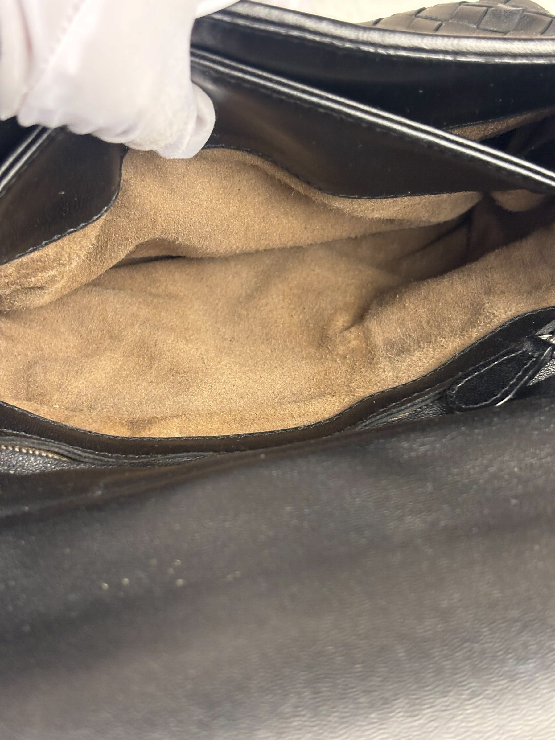 Bottega Veneta Black Intrecciato Shoulder Bag