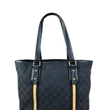 Gucci GG Vintage Black Canvas Shoulder Tote