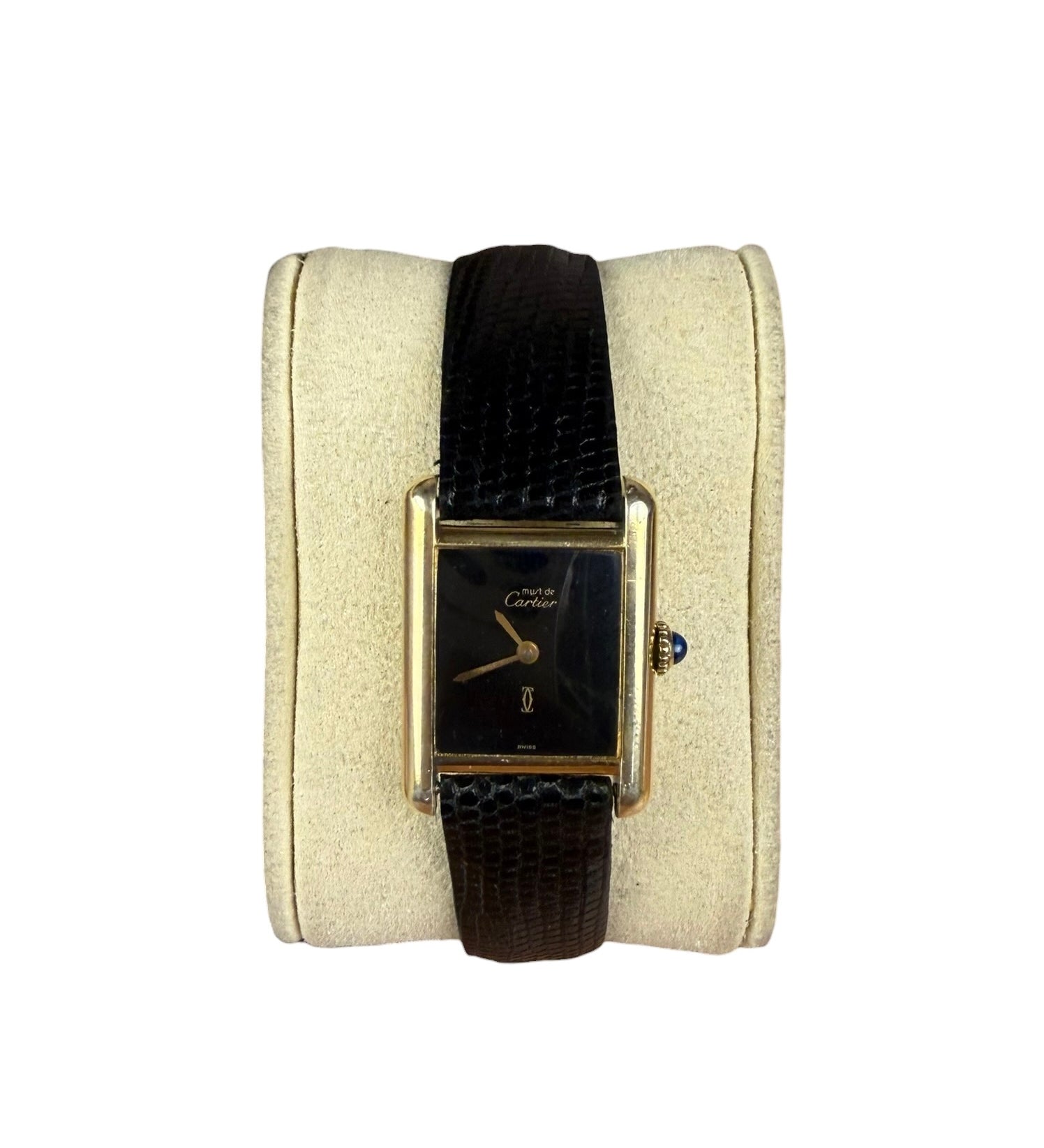 Cartier Tank Black Dial Manual Wind