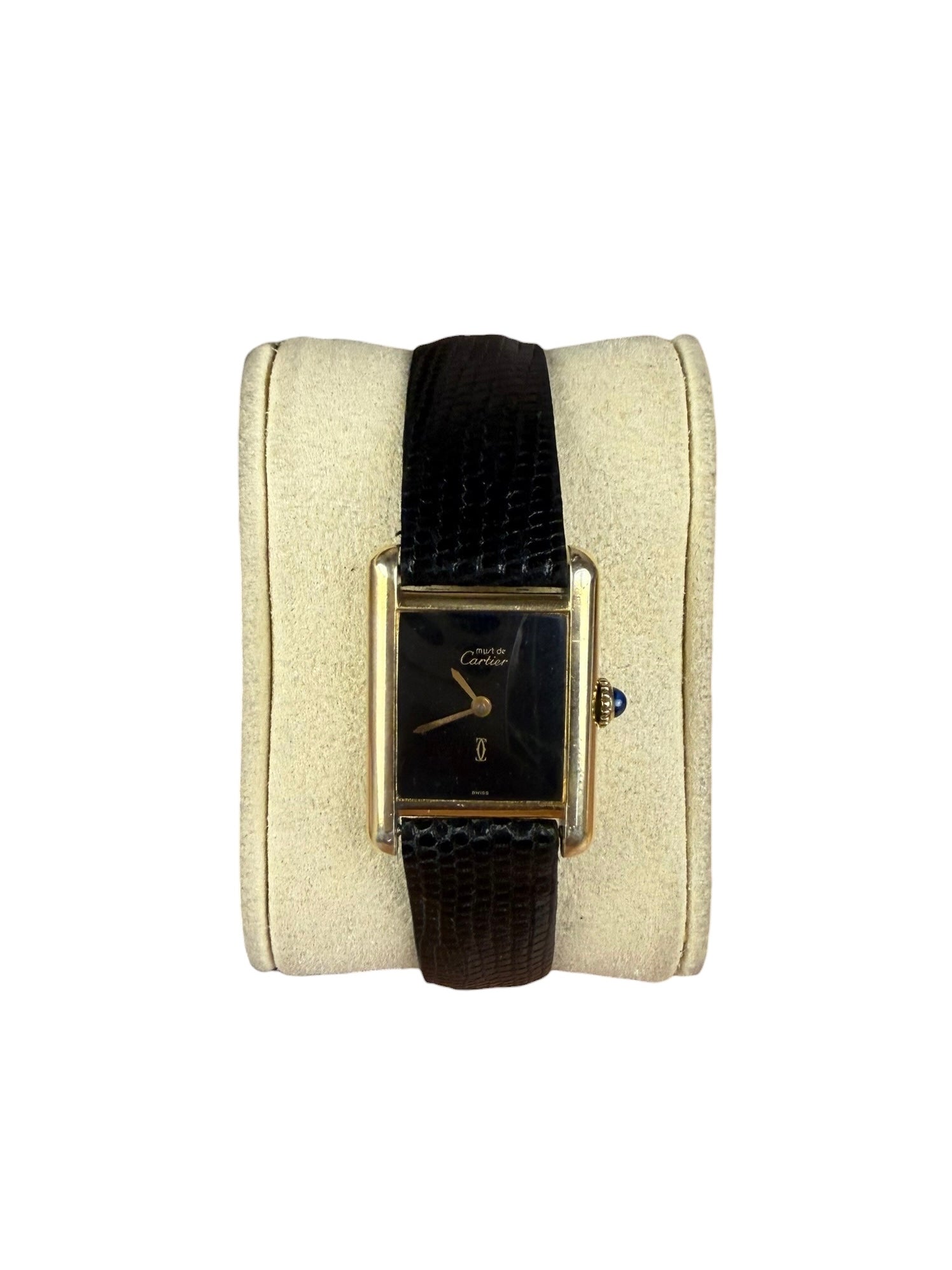 Cartier Tank Black Dial Manual Wind