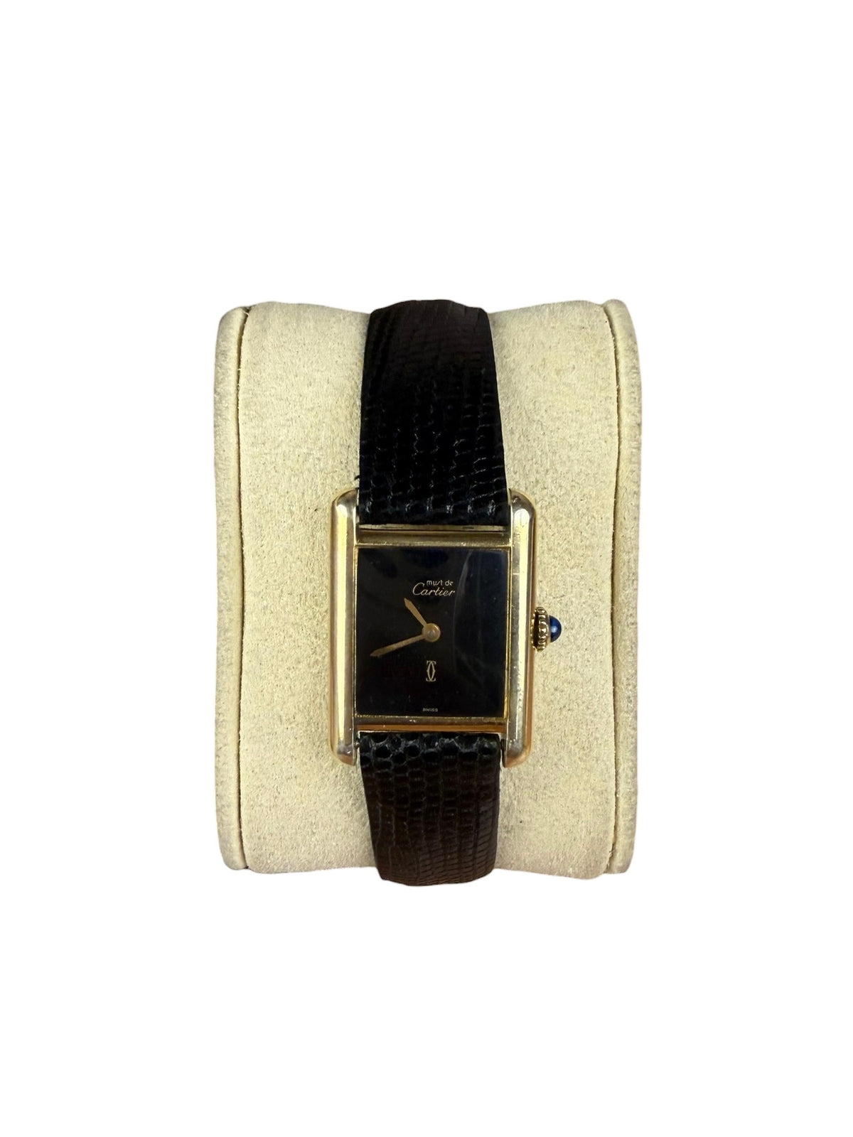 Cartier Tank Black Dial Manual Wind