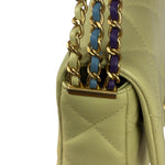Chanel Yellow Caviar Leather Mini Flap Bag