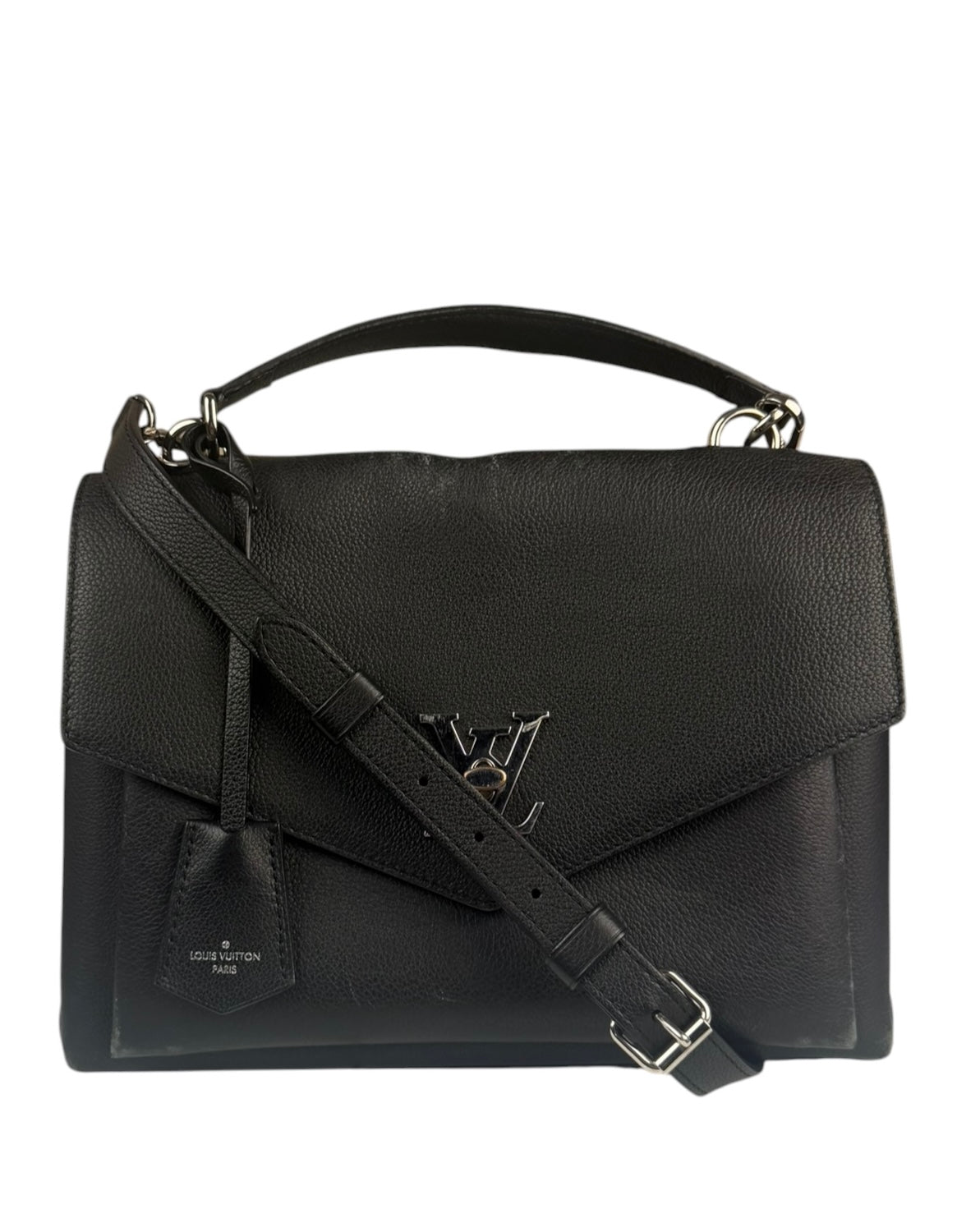 Louis Vuitton Black Pebbled Leather Taurillon Lockme Two-Way Bag