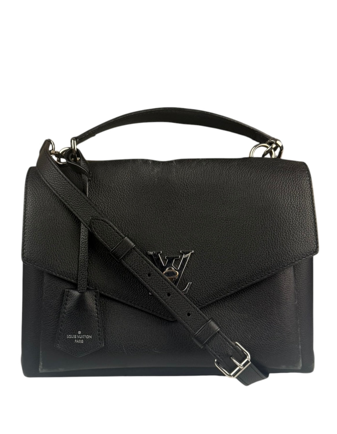 Louis Vuitton Black Pebbled Leather Taurillon Lockme Two-Way Bag