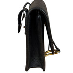Christian Dior Black Grained Leather Saddle Belt Bag