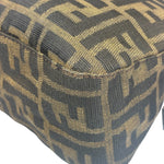 Fendi Brown Leather Trim Baguette