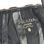 Prada Black Tessuto Nylon/Nappa Leather Waves Two-Way Bag