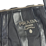 Prada Black Tessuto Nylon/Nappa Leather Waves Two-Way Bag