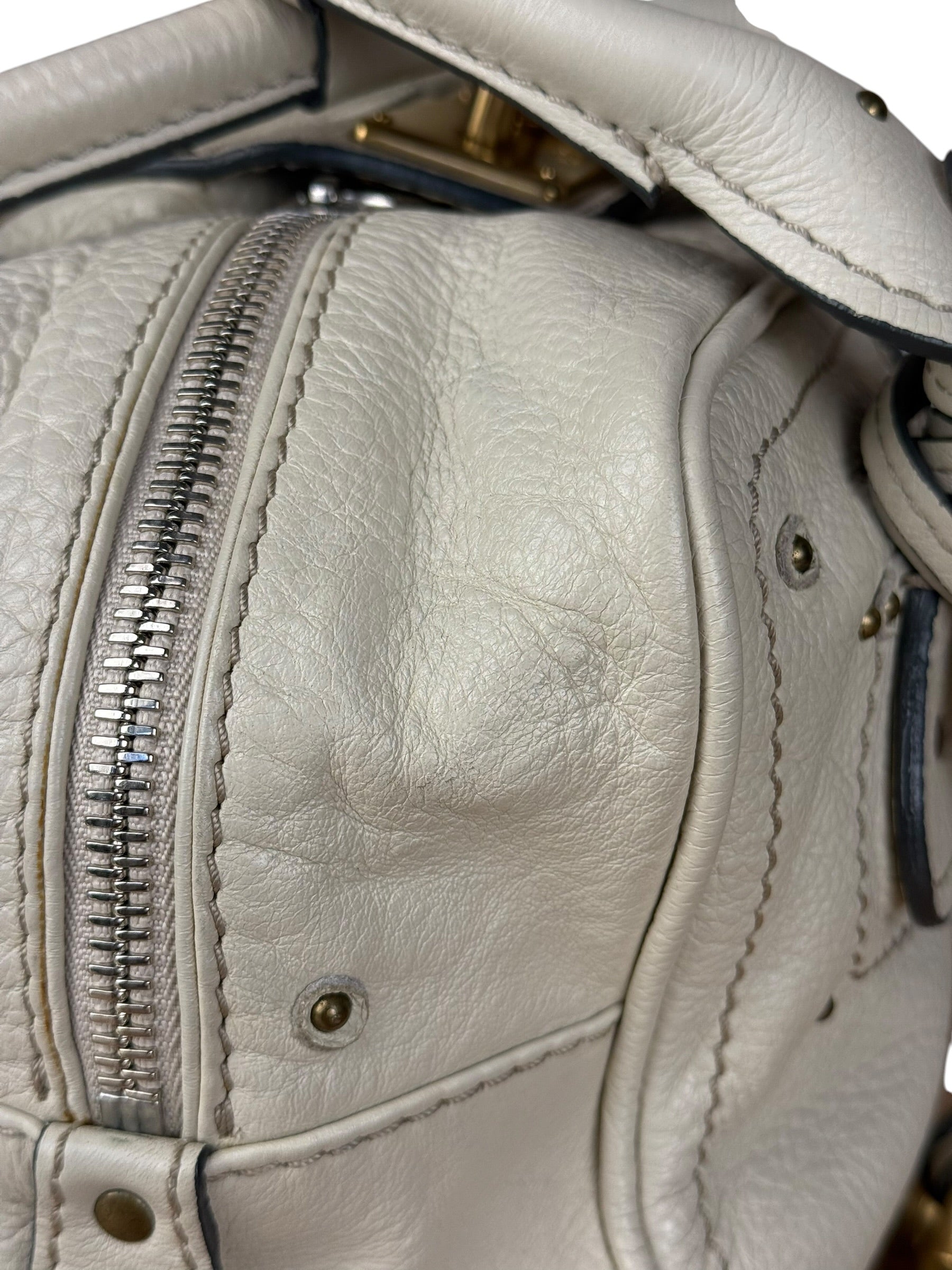 Chloé Ivory Leather Mini Paddington Handbag