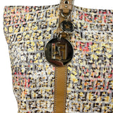 Fendi FF Floral Zucchino Shoulder Tote