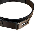 Gucci Black Leather G Buckle Belt