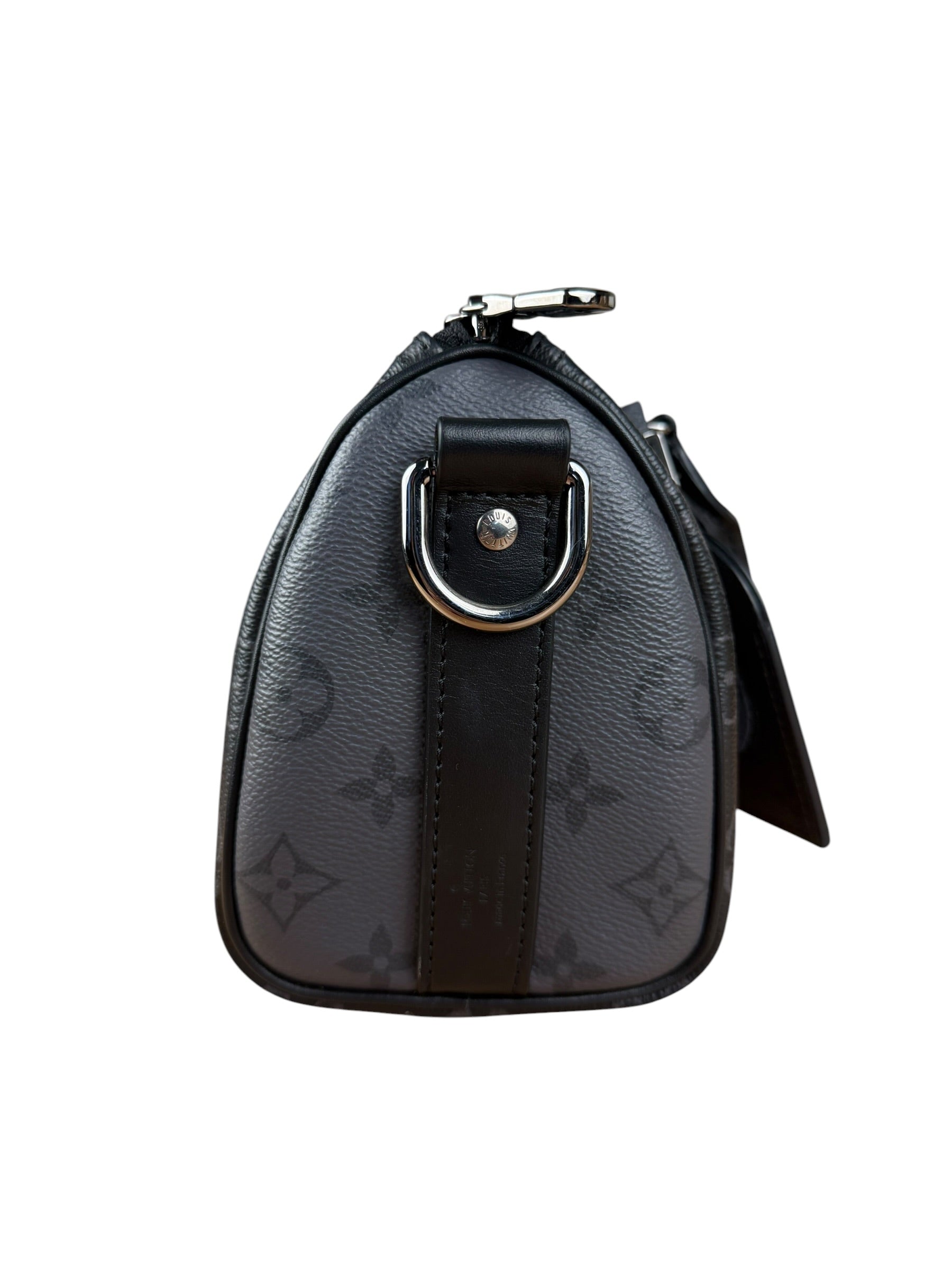 Louis Vuitton Black Monogram Keepall Bandouliere 25
