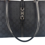 Gucci GG Black Canvas Vintage Jackie Tote Handbag