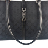 Gucci GG Black Canvas Vintage Jackie Tote Handbag