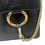 Chloe Black Suede/Leather Faye Bracelet Crossbody Bag