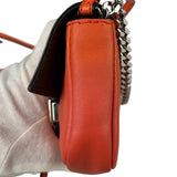 Fendi Orange Leather Mini Baguette